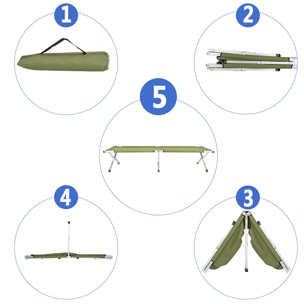 Folding Camping Cot with Carry Bag F6608