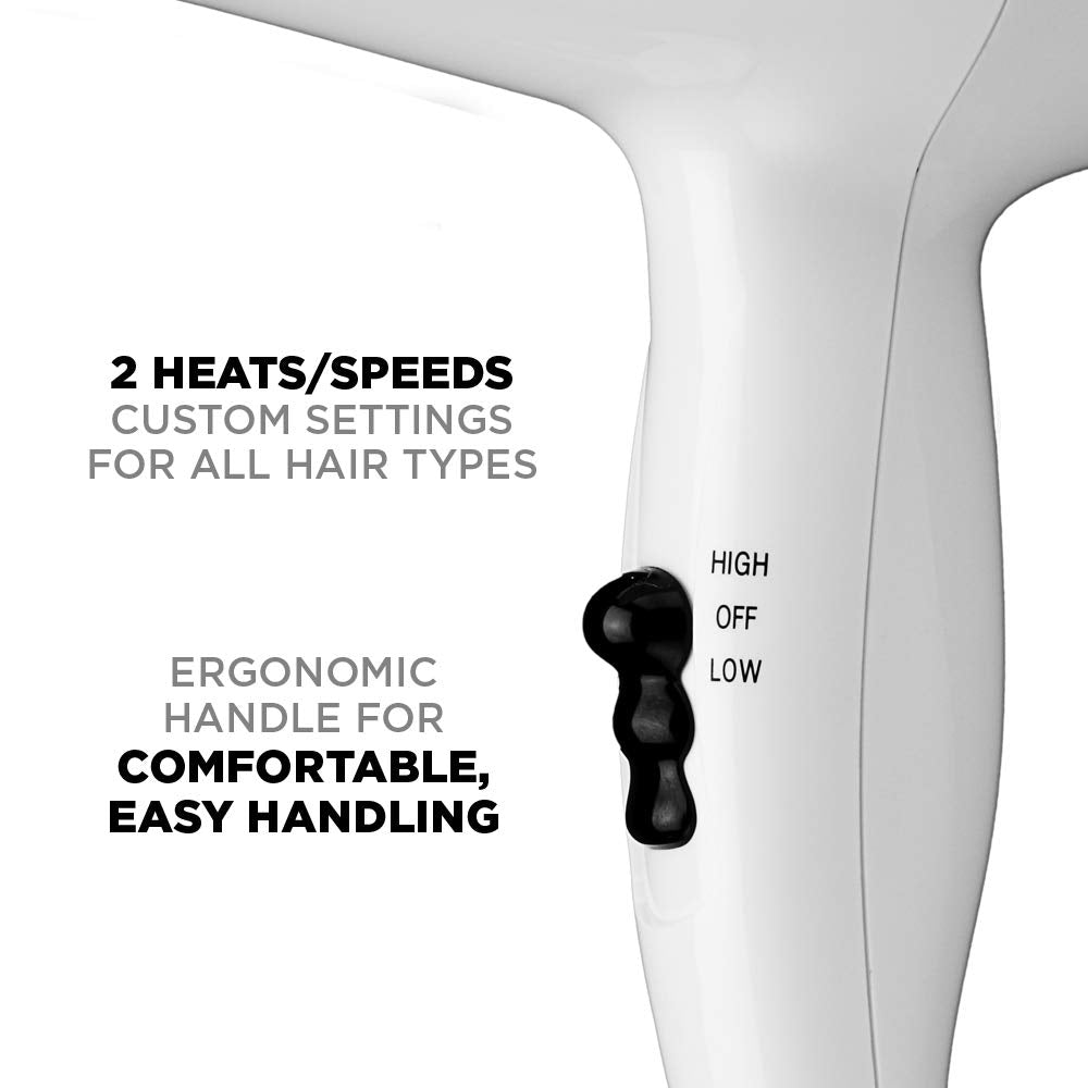 1875W Mid-Size White Hair Dryer C944