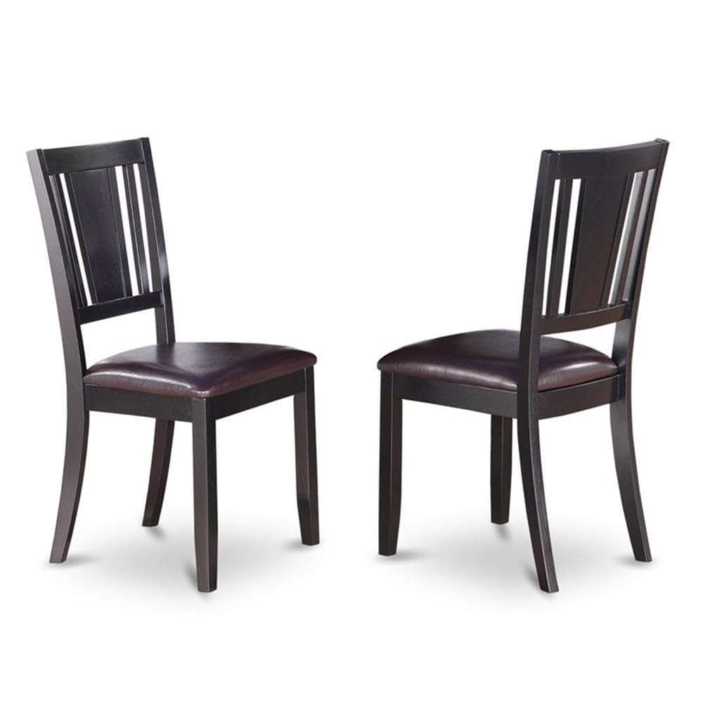 3 Piece Dining Room Furniture Set with Wooden Table and 2 Faux Leather Chairs S7762