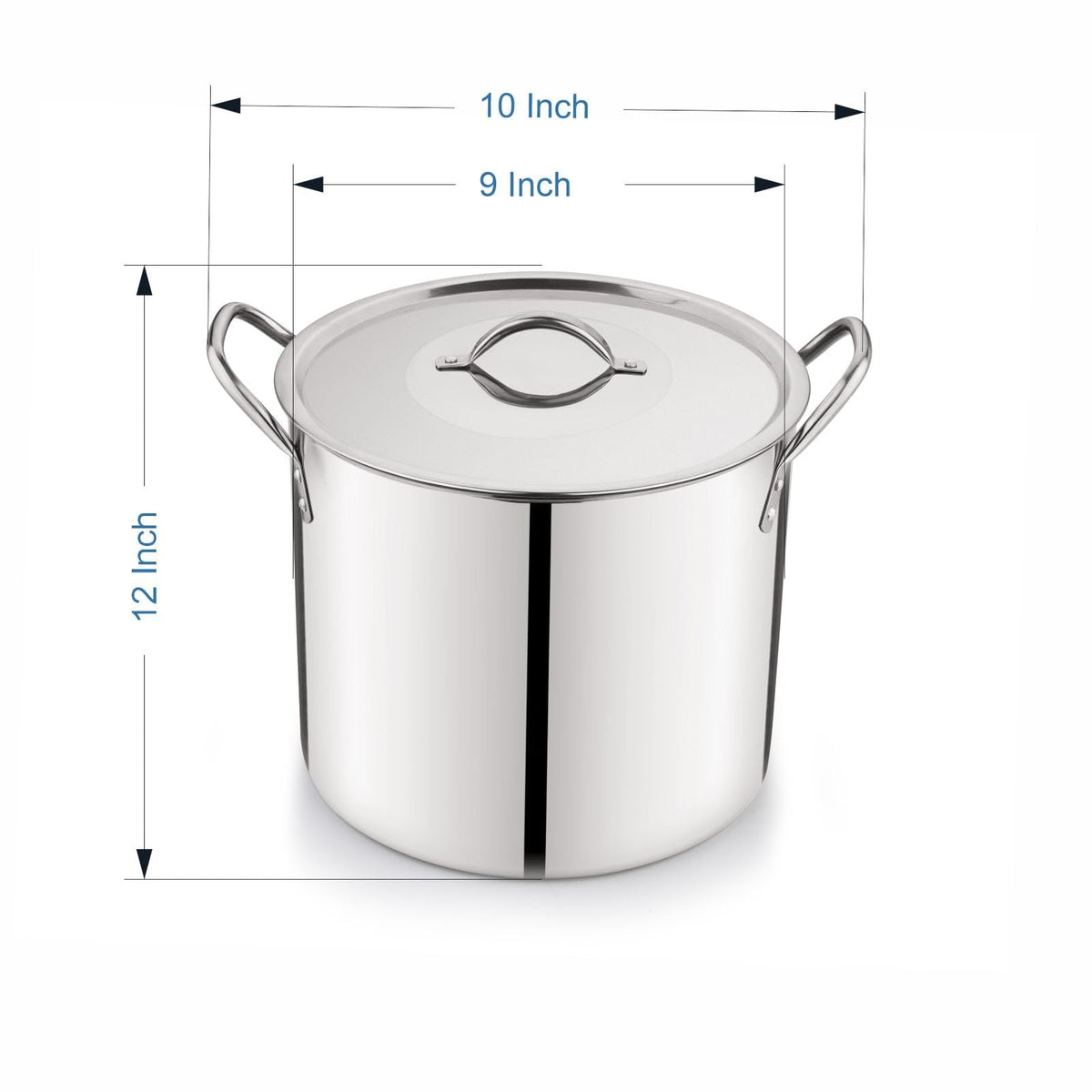 12 Quart Stainless Steel Stock Pot with Metal Lid X623803