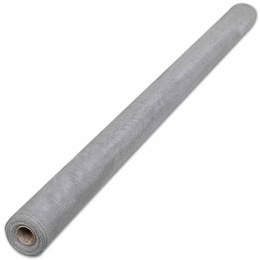 Aluminum Mesh Screen 39.4"x196.9" Silver E6934
