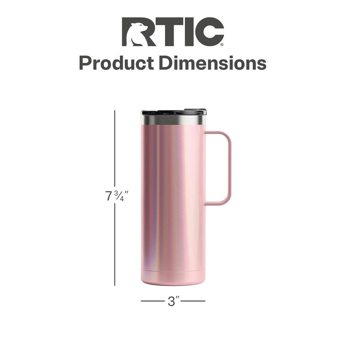 20oz Stainless Steel Insulated Travel Mug with Lid and Handle M31325