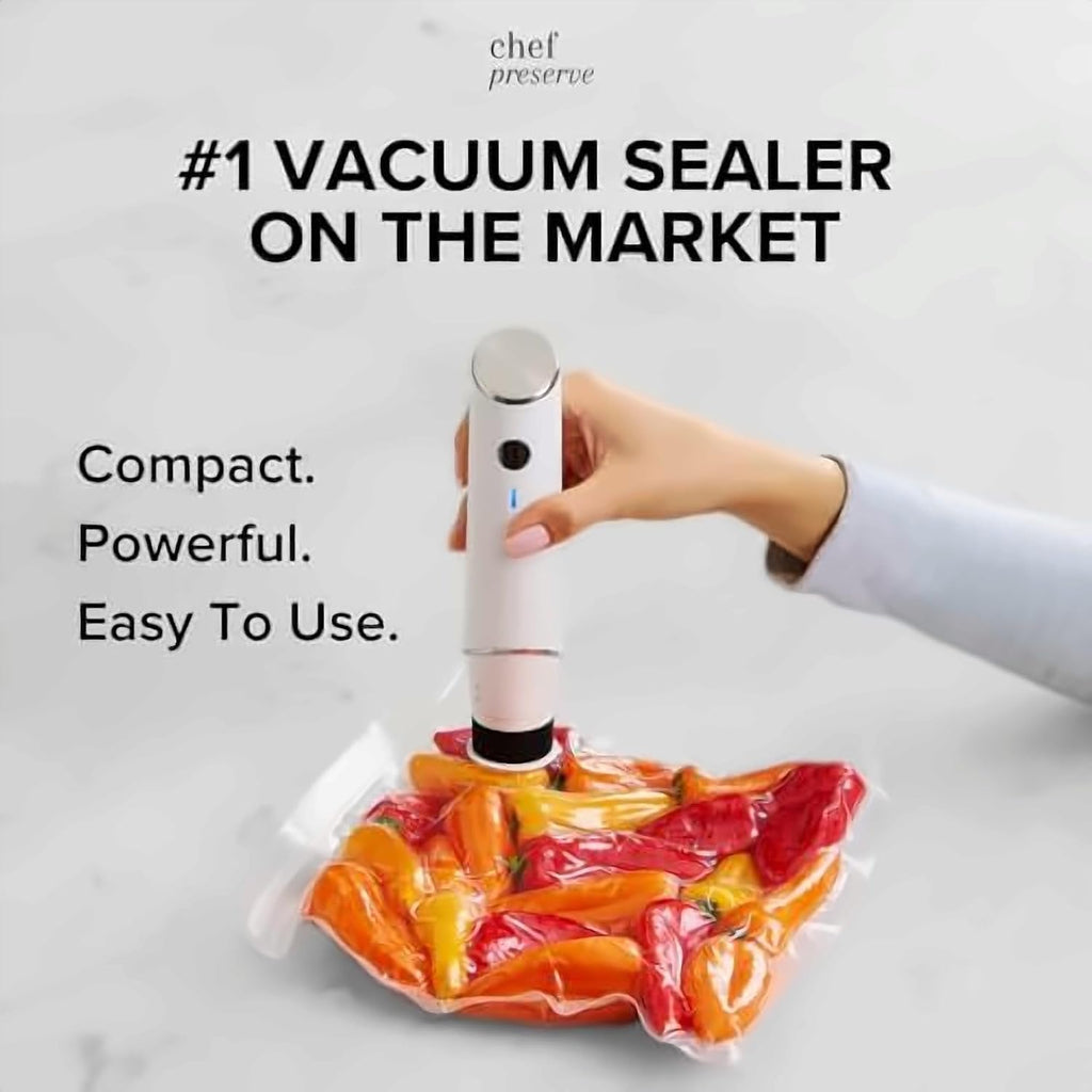 Compact Vacuum Sealer with 30 Reusable Vacuum Bags P728357