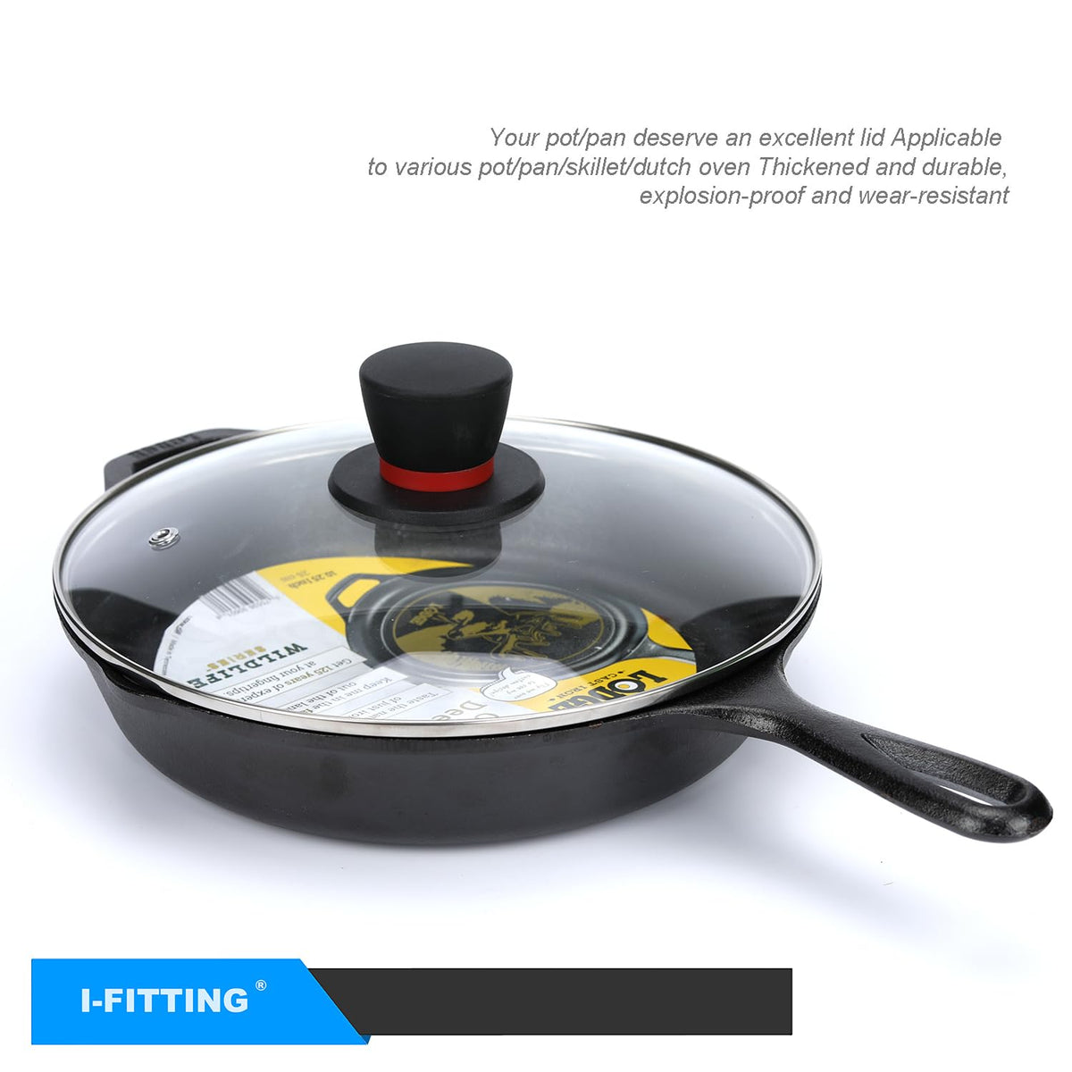12 Inch Tempered Glass Lid with Steam Vent F320520