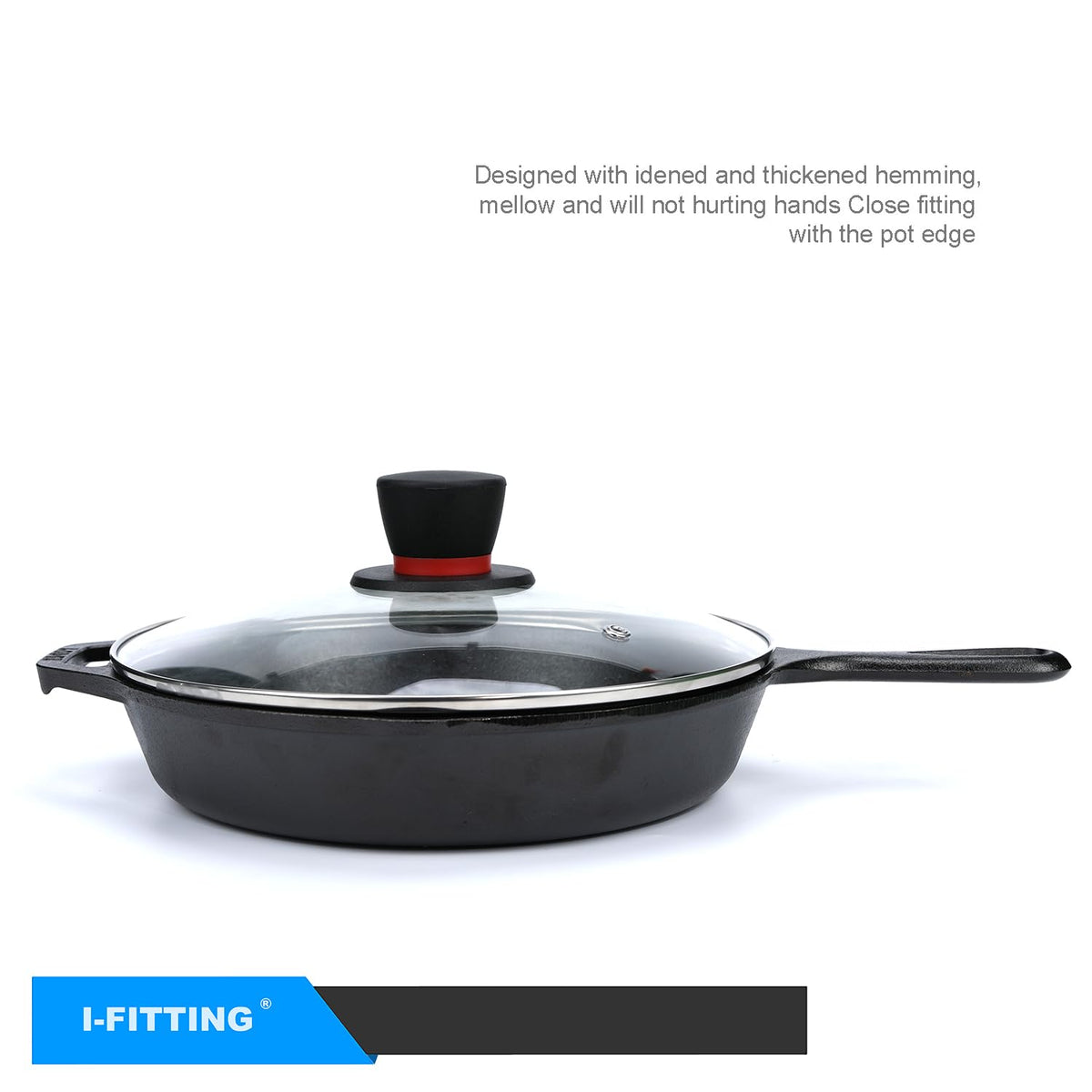 12 Inch Tempered Glass Lid with Steam Vent F320520