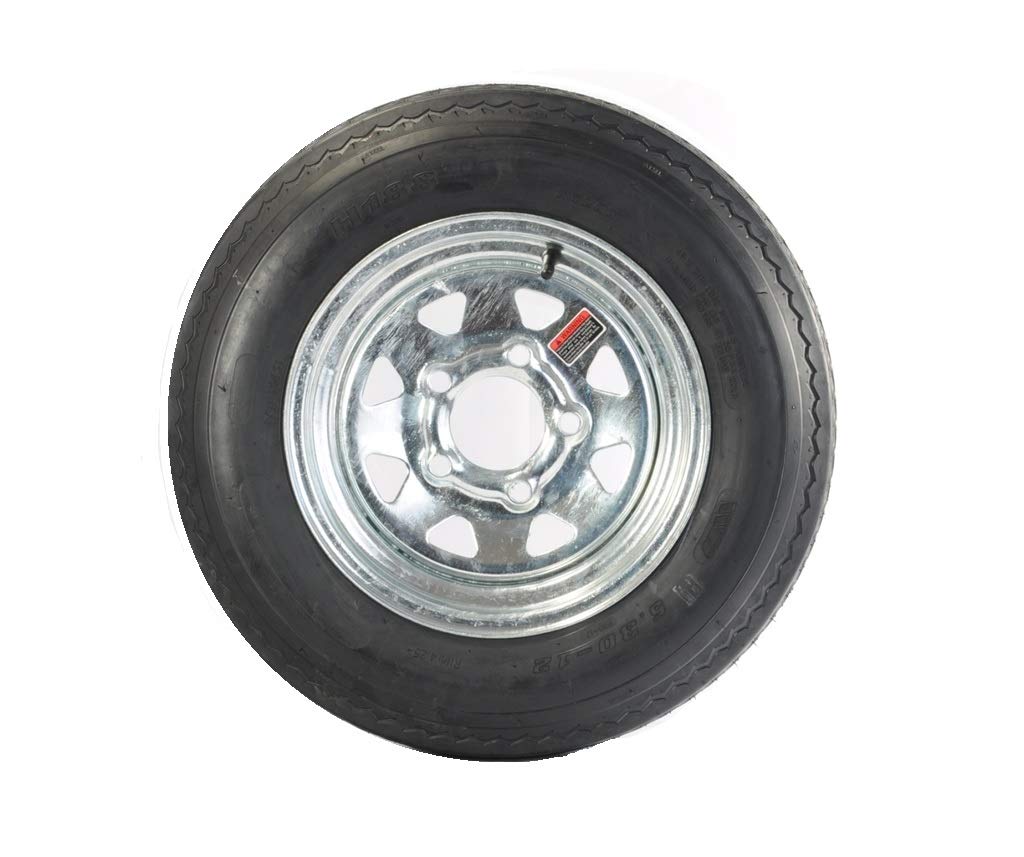 Galvanized Trailer Tire Rim Assembly 12 In. 5 Lug R1880