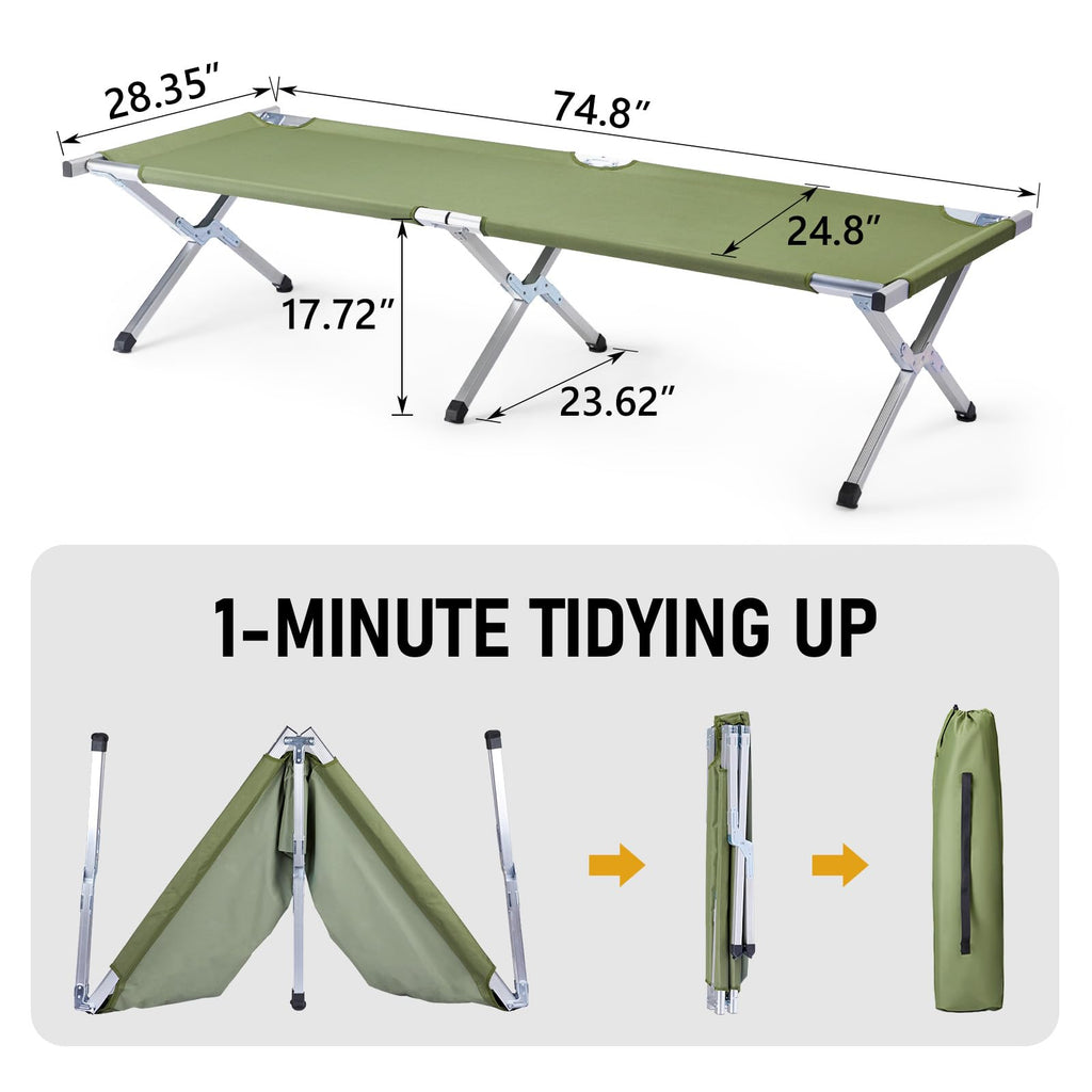 Folding Camping Cot with Carry Bag F6608