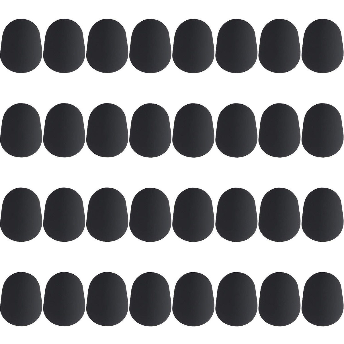 32 Pieces 0.8 mm Saxophone and Clarinet Mouthpiece Cushion Black A406