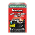 42 Gallon 20 Pack Black Heavy Duty Contractor Bags P87116