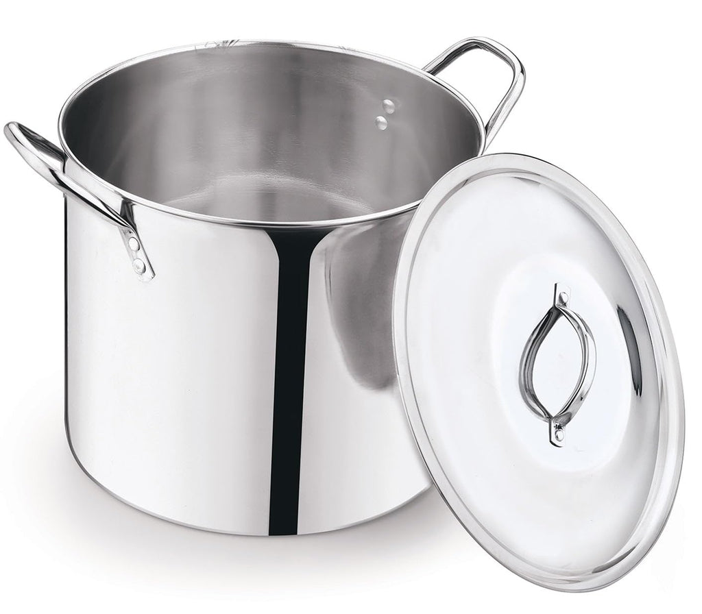 12 Quart Stainless Steel Stock Pot with Metal Lid X623803