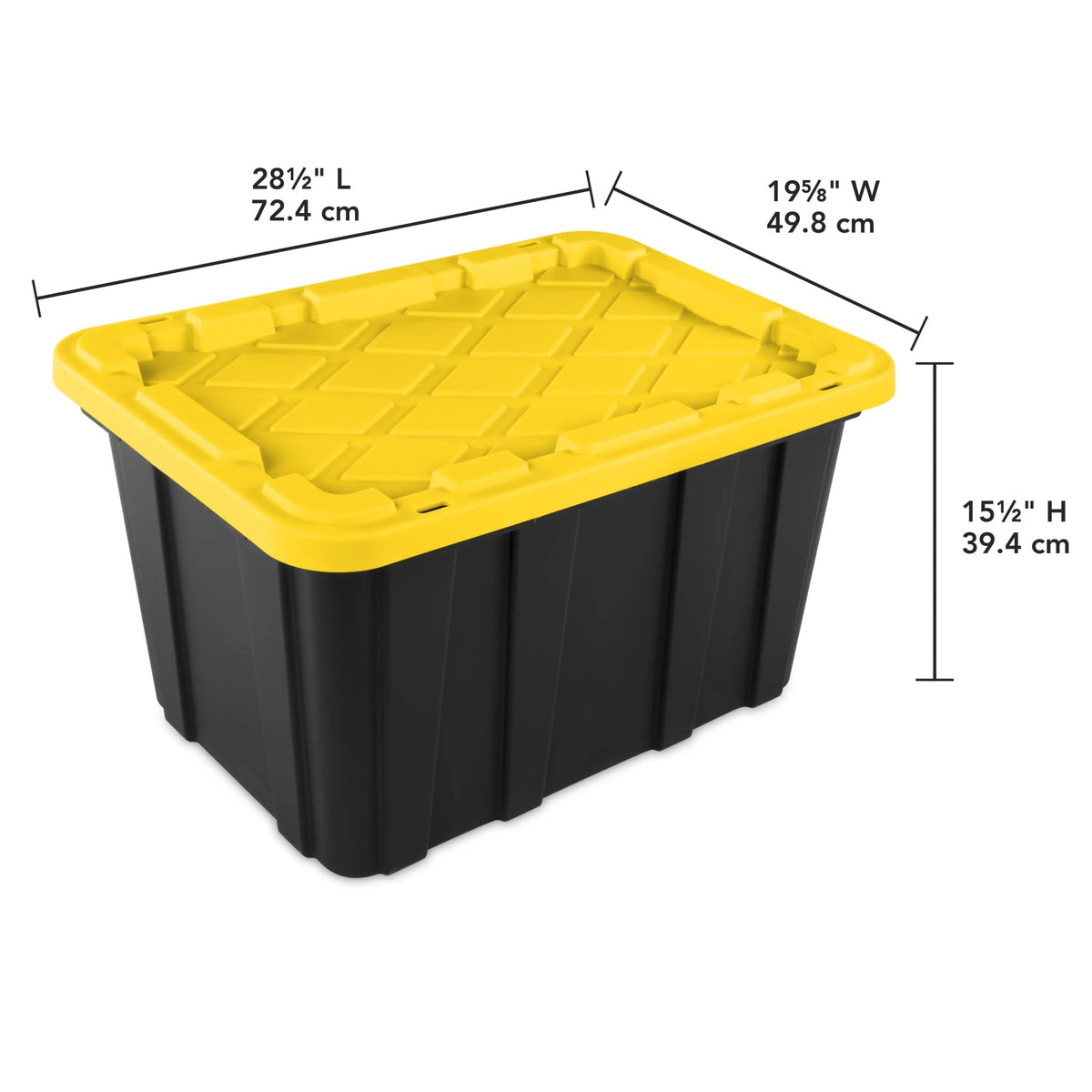 6 Pack 27 Gallon Heavy Duty Plastic Storage Bins with Lids O52808