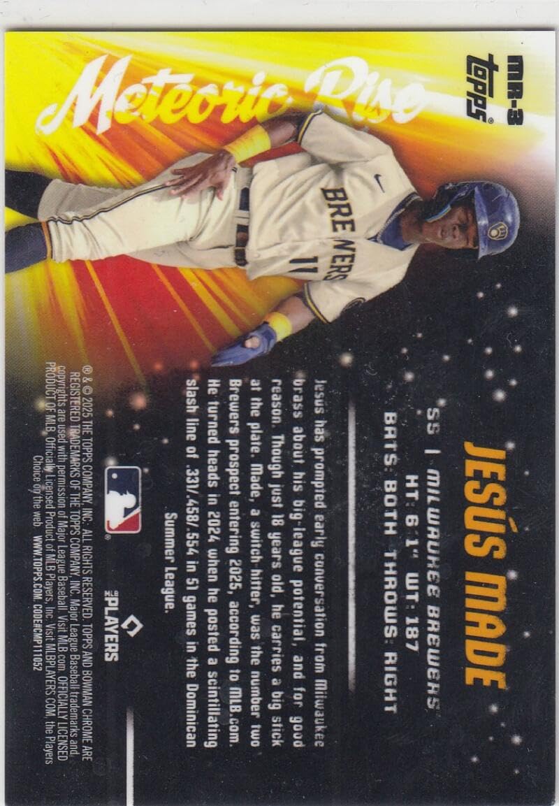 2025 Bowman Chrome Mega Box Green Mojo Refractor Baseball Trading Card 55/99 F5001