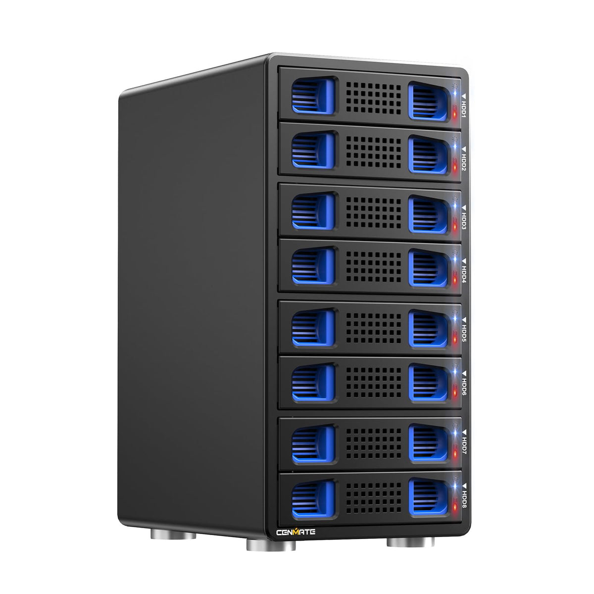 Aluminum 8 Bay Hard Drive RAID Enclosure with Cooling Fan I57050