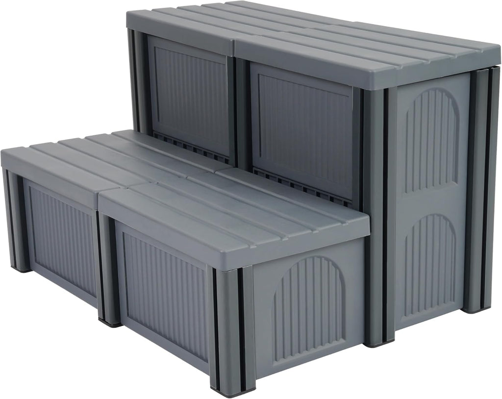 27" 2-Step Hot Tub Steps with Storage A60855