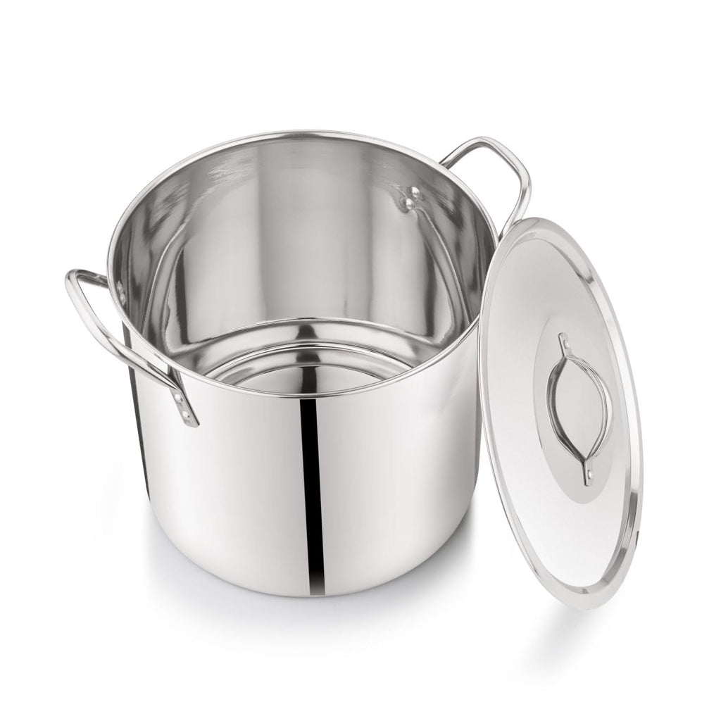 12 Quart Stainless Steel Stock Pot with Metal Lid X623803