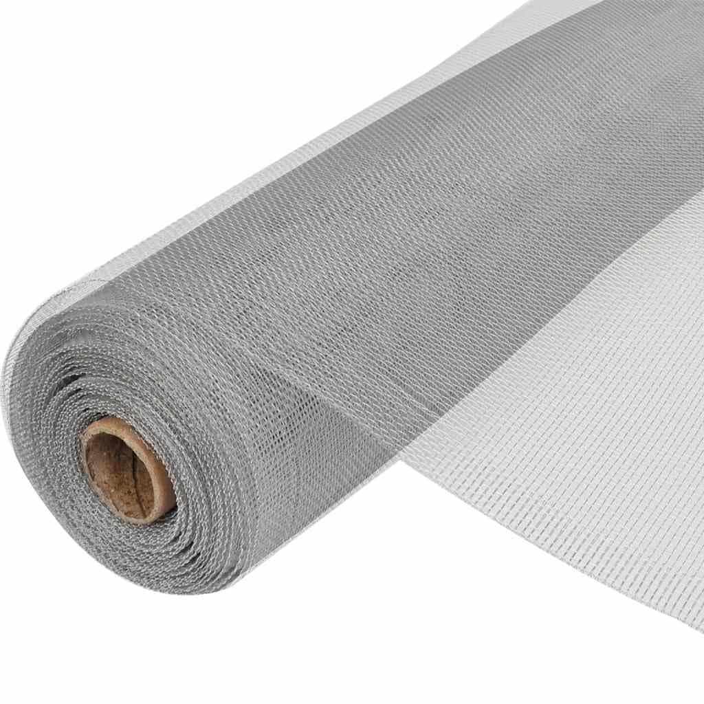 Aluminum Mesh Screen 39.4"x196.9" Silver E6934
