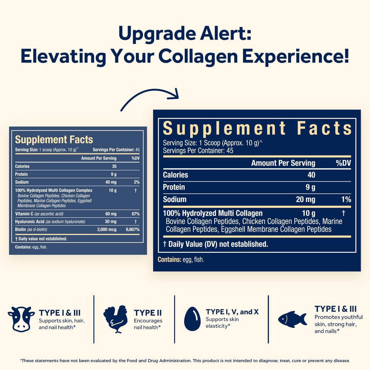 Multi Collagen Peptides Powder Type I II III V X 16oz P278086