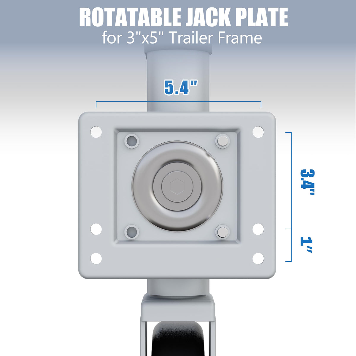 8" Swivel Trailer Jack, 1500 lbs, 10" Lift M57702