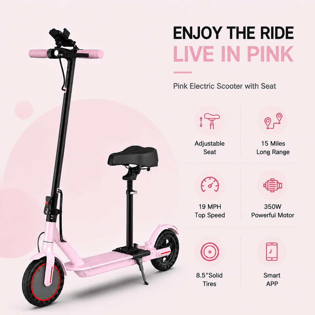 350W/500W Electric Scooter with Seat, Dual Suspension T12254