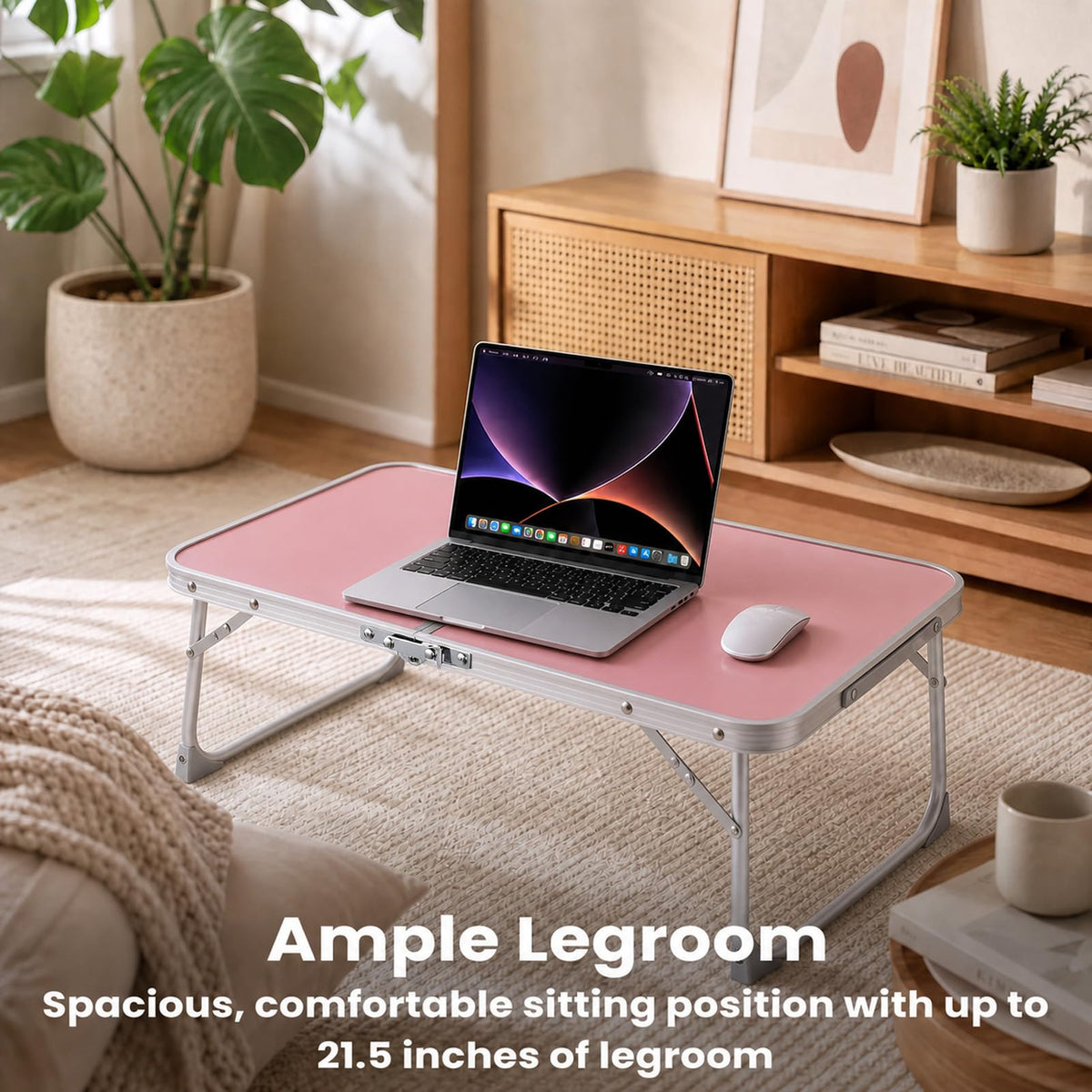 Foldable Laptop Desk with Hidden Storage C368641