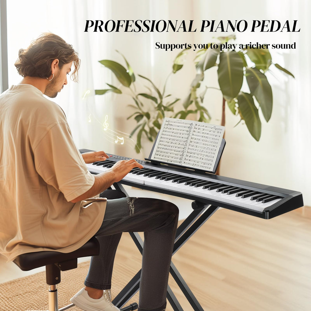 88 Key Foldable Electronic Keyboard Piano with Stand P11879