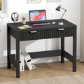 32 Inch Fluted Computer Desk with 2 Drawers D77828
