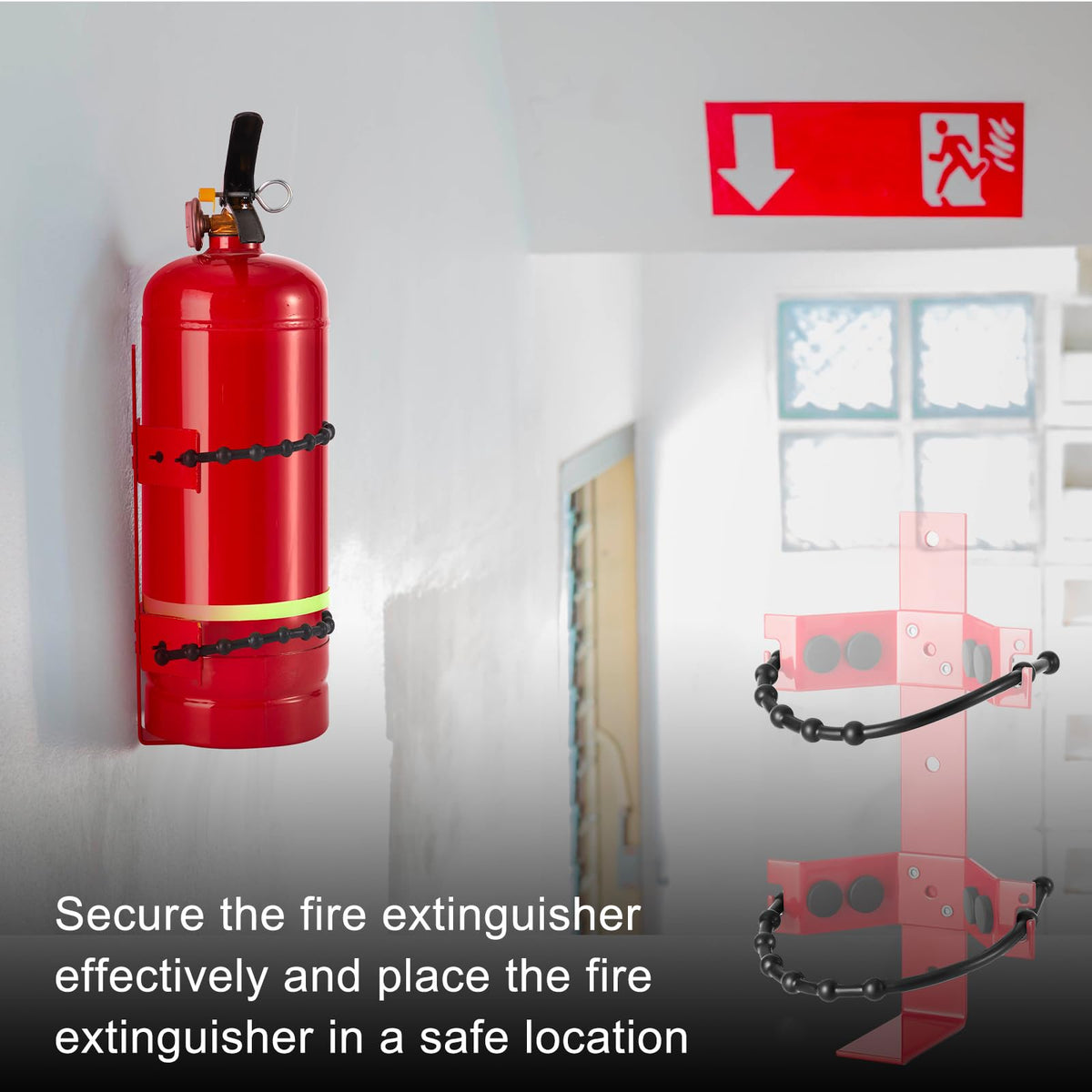 4 Pcs 2.5 Lbs and 5 Lbs Fire Extinguisher Replacement Straps G3455