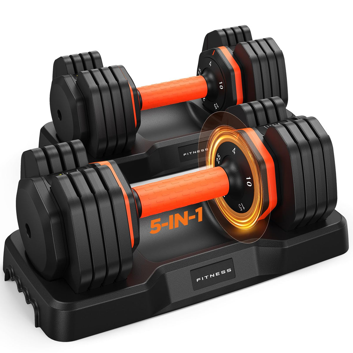 Adjustable Dumbbell Set of 2 with Storage Box N2322