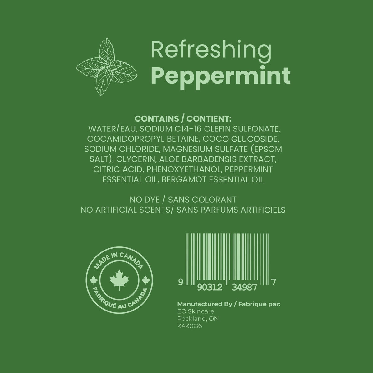 Scented Foaming Bubble Bath with Essential Oils and Epsom Salt, 33.8 fl oz E98442