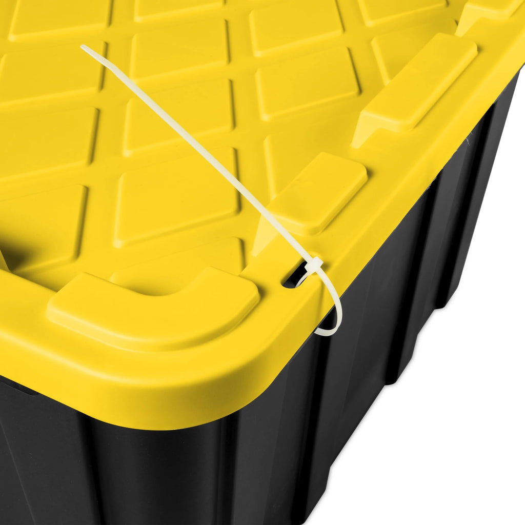 6 Pack 27 Gallon Heavy Duty Plastic Storage Bins with Lids O52808