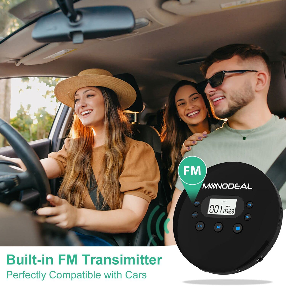 Portable CD Player with FM Transmitter U105529