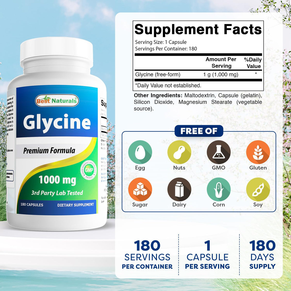 Glycine Supplement 1000 Mg 180 Count P85666