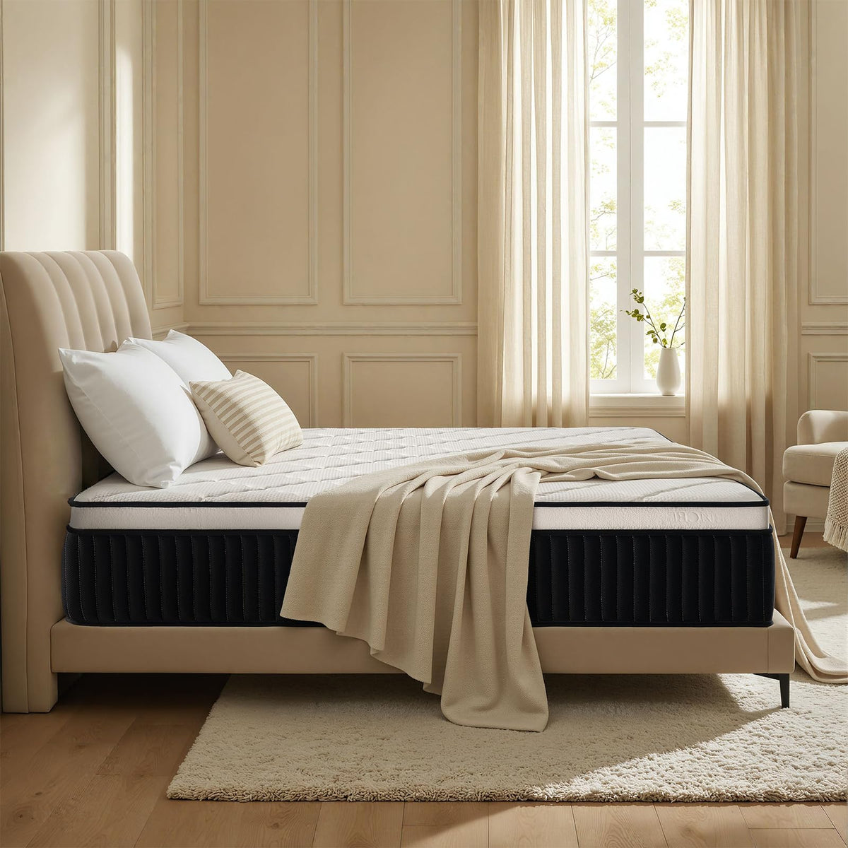 12 Inch Medium Firm Hybrid Mattress D3970