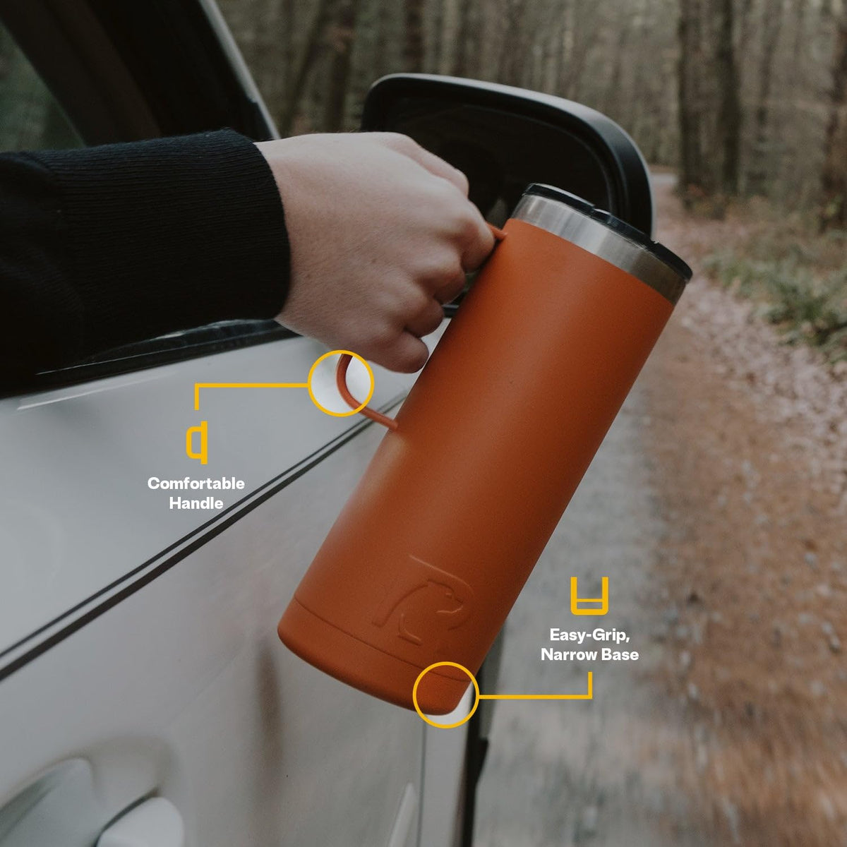 20oz Stainless Steel Insulated Travel Mug with Lid and Handle M31325