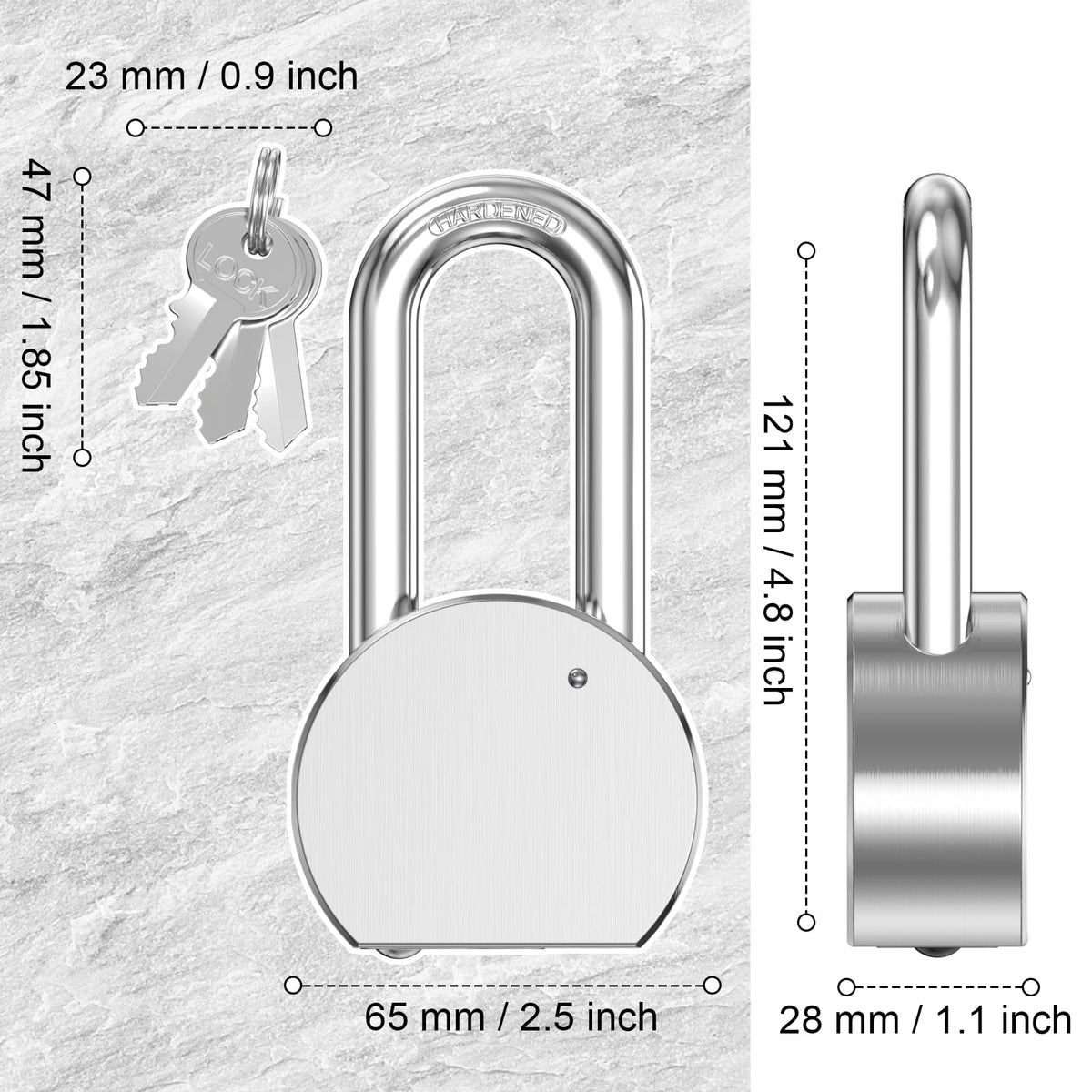 4 Pack 65mm Heavy Duty Keyed Alike Padlocks W501