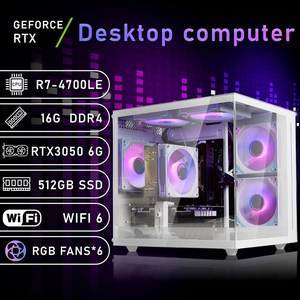 White Prebuilt Gaming PC Desktop Computer O83285