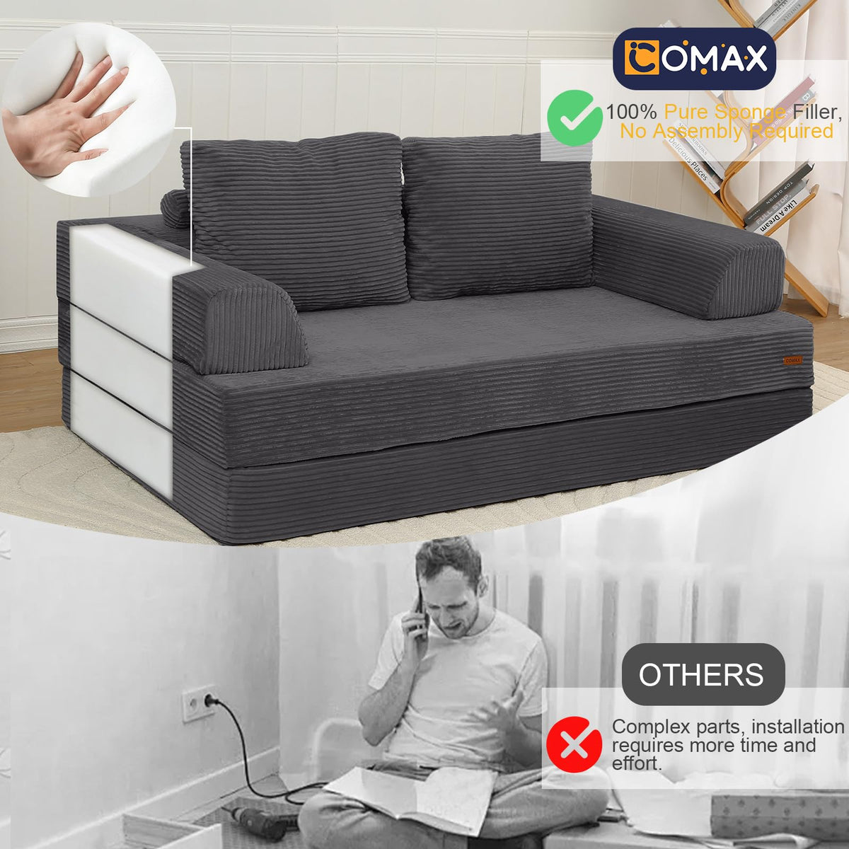 Convertible Futon Sofa Bed W695529