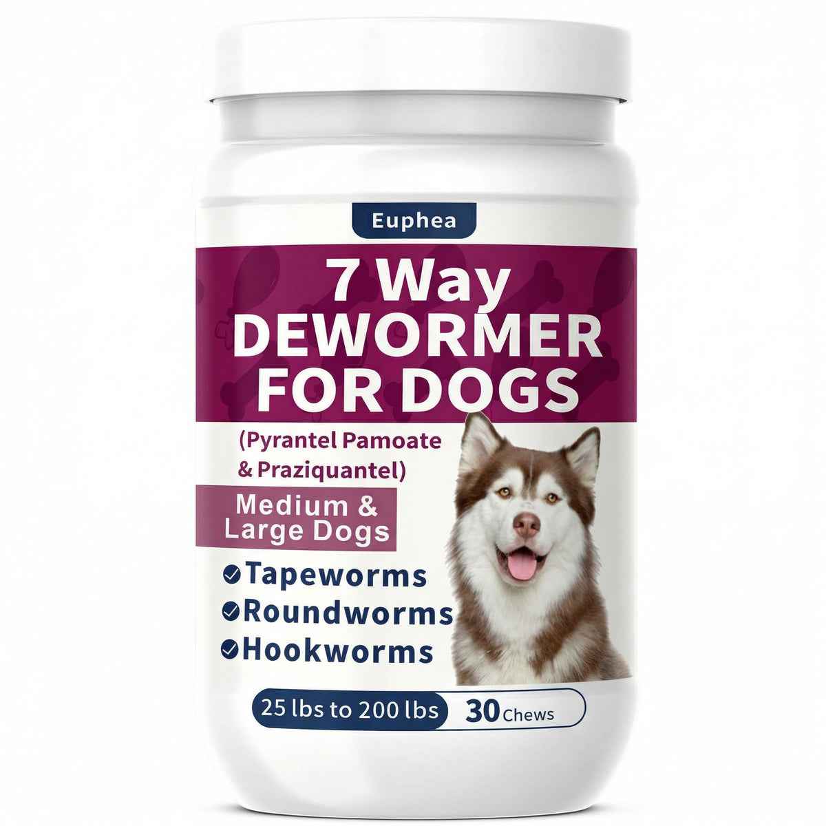 7-Way Dewormer for Dogs, 30 Tablets W168143