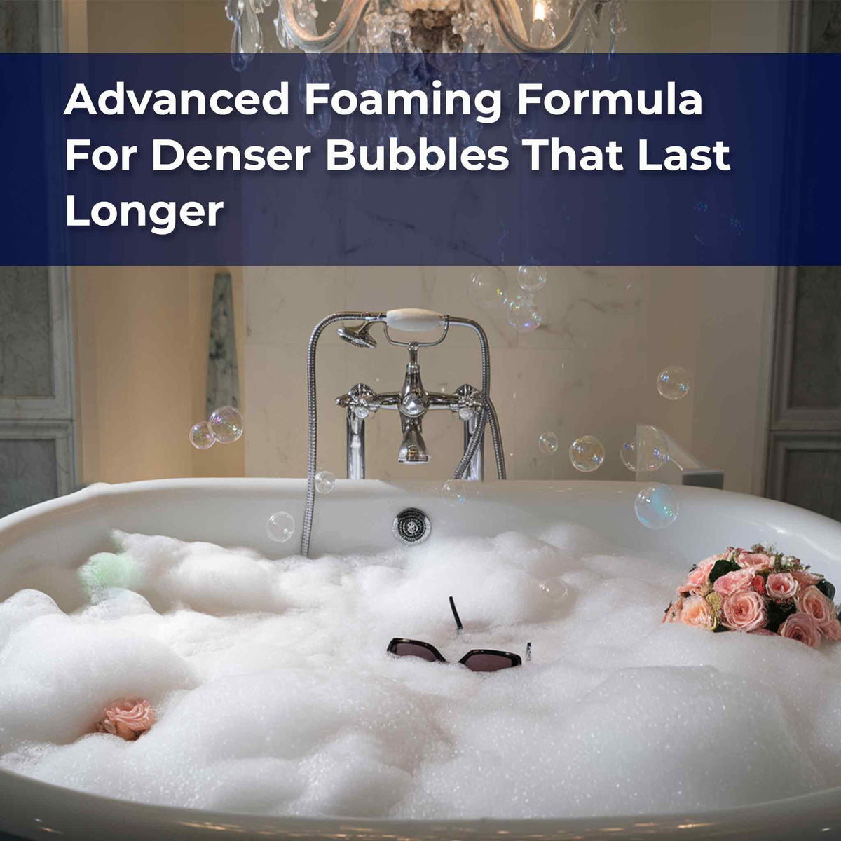Scented Foaming Bubble Bath with Essential Oils and Epsom Salt, 33.8 fl oz E98442