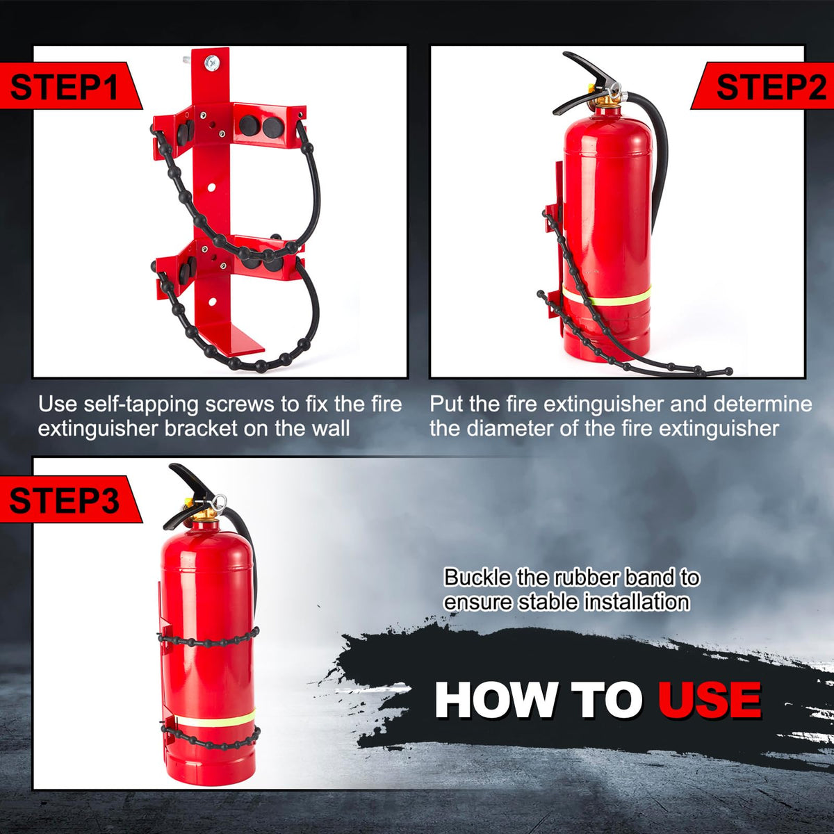 4 Pcs 2.5 Lbs and 5 Lbs Fire Extinguisher Replacement Straps G3455