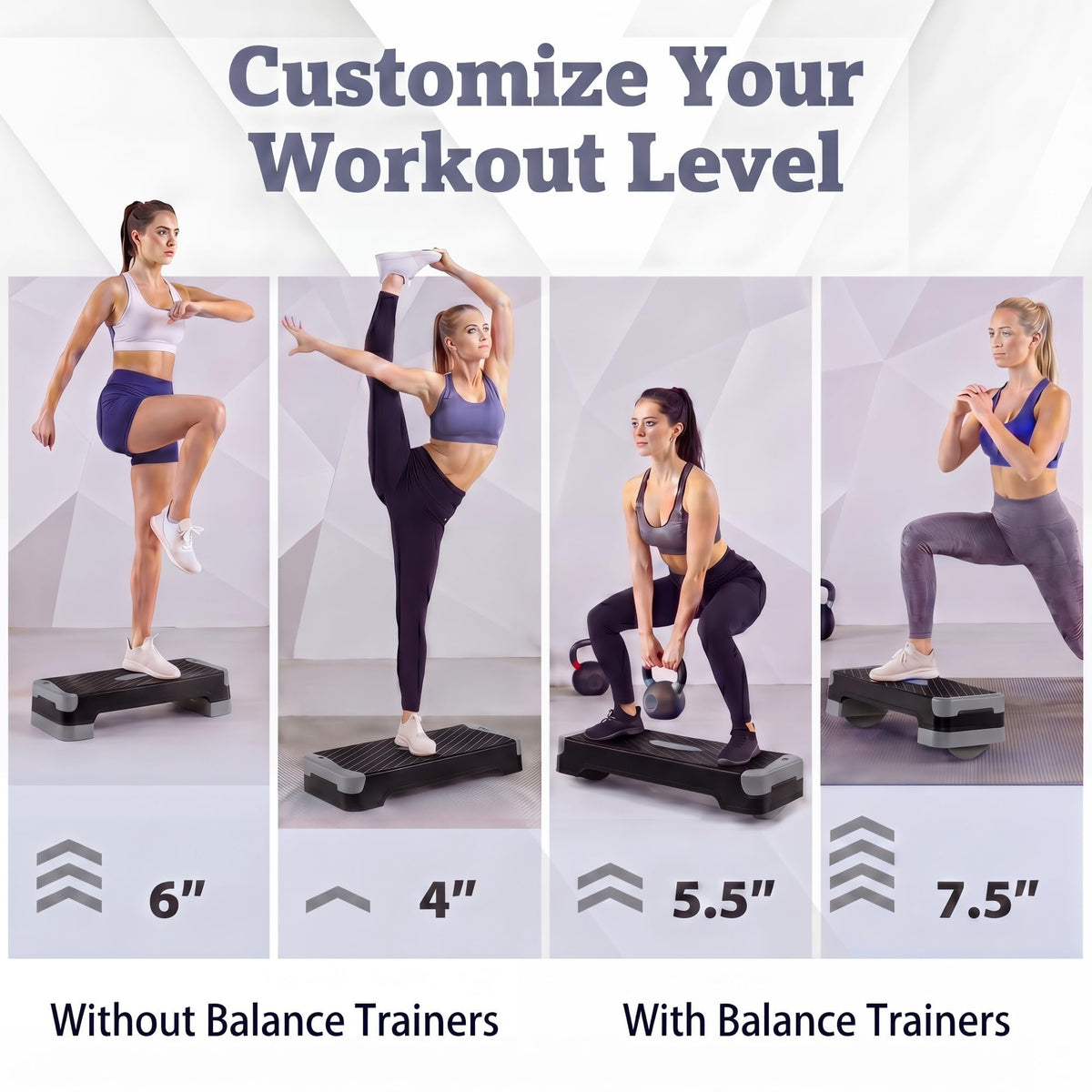 Adjustable 5 in 1 Aerobic Step Platform Y393