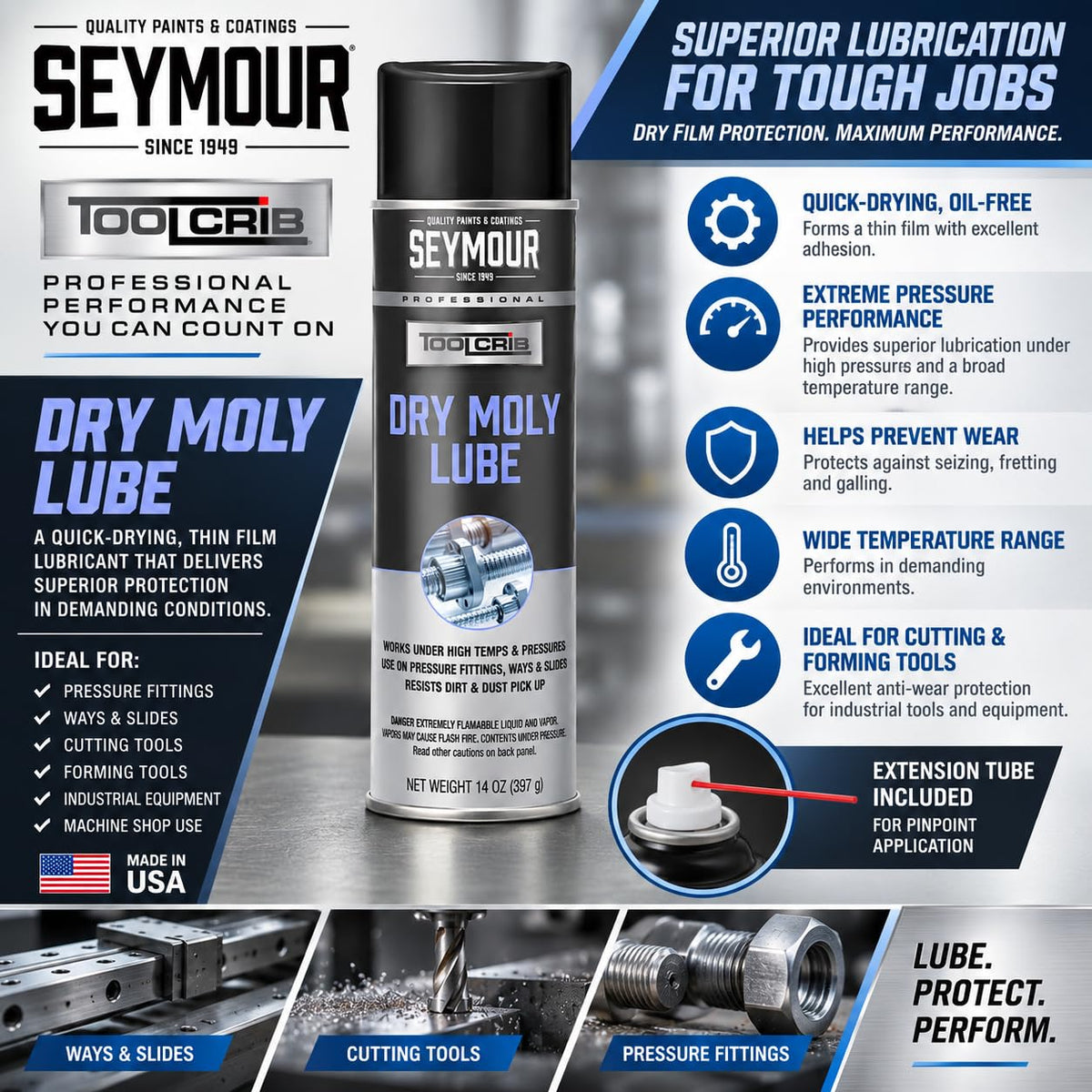14 oz 6-Pack Dry Moly Lube E216