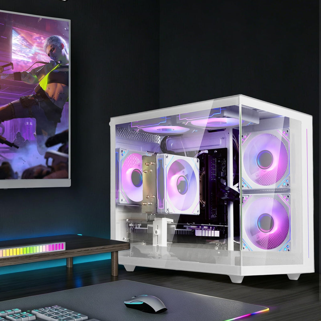 White Prebuilt Gaming PC Desktop Computer O83285