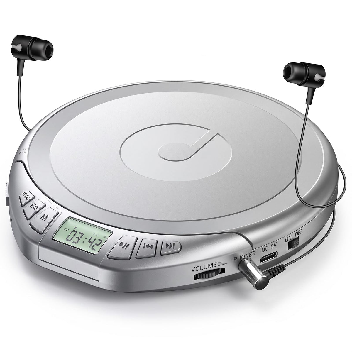Portable CD Player with Earphones O870002