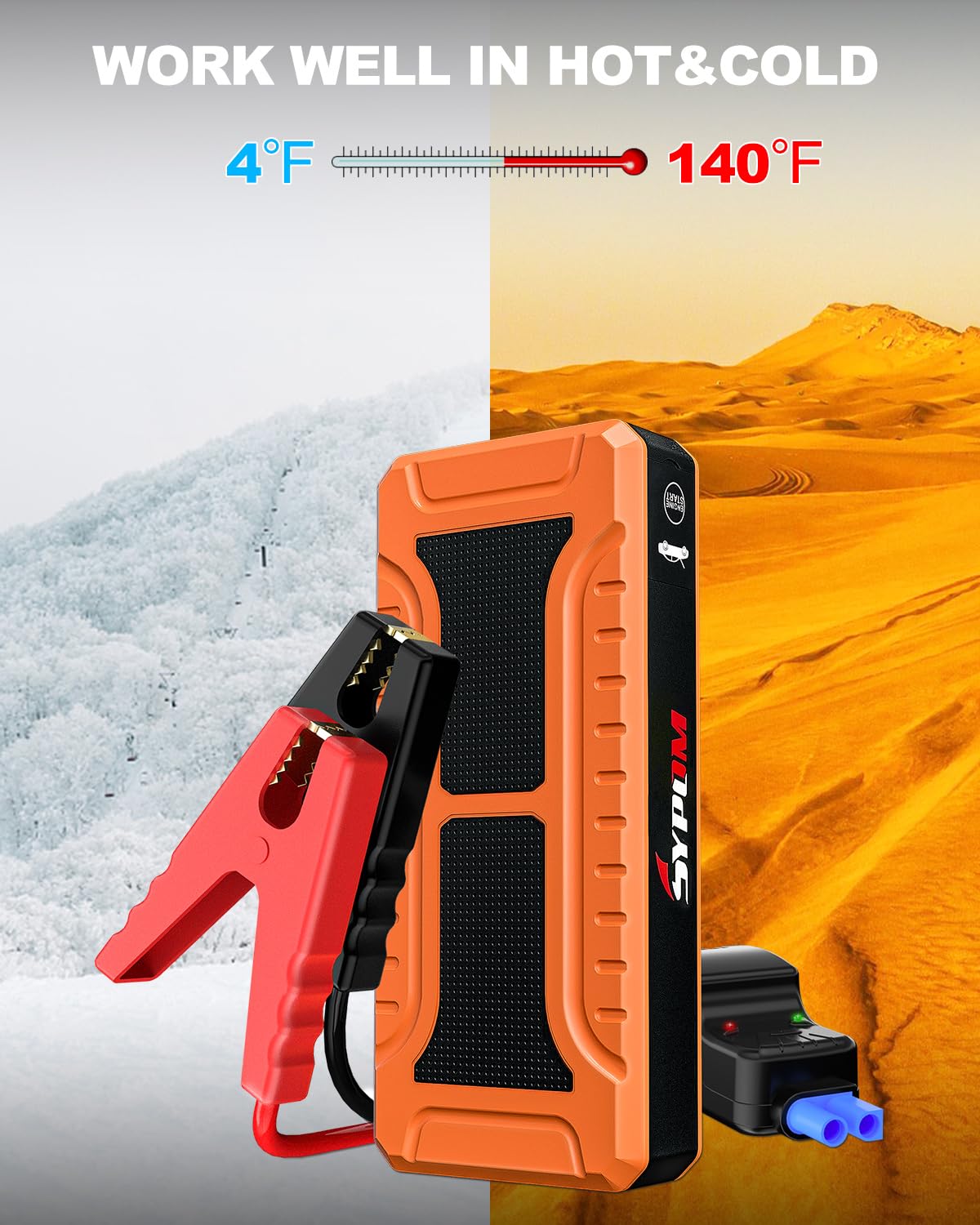 12V Portable Car Battery Jump Starter H373974