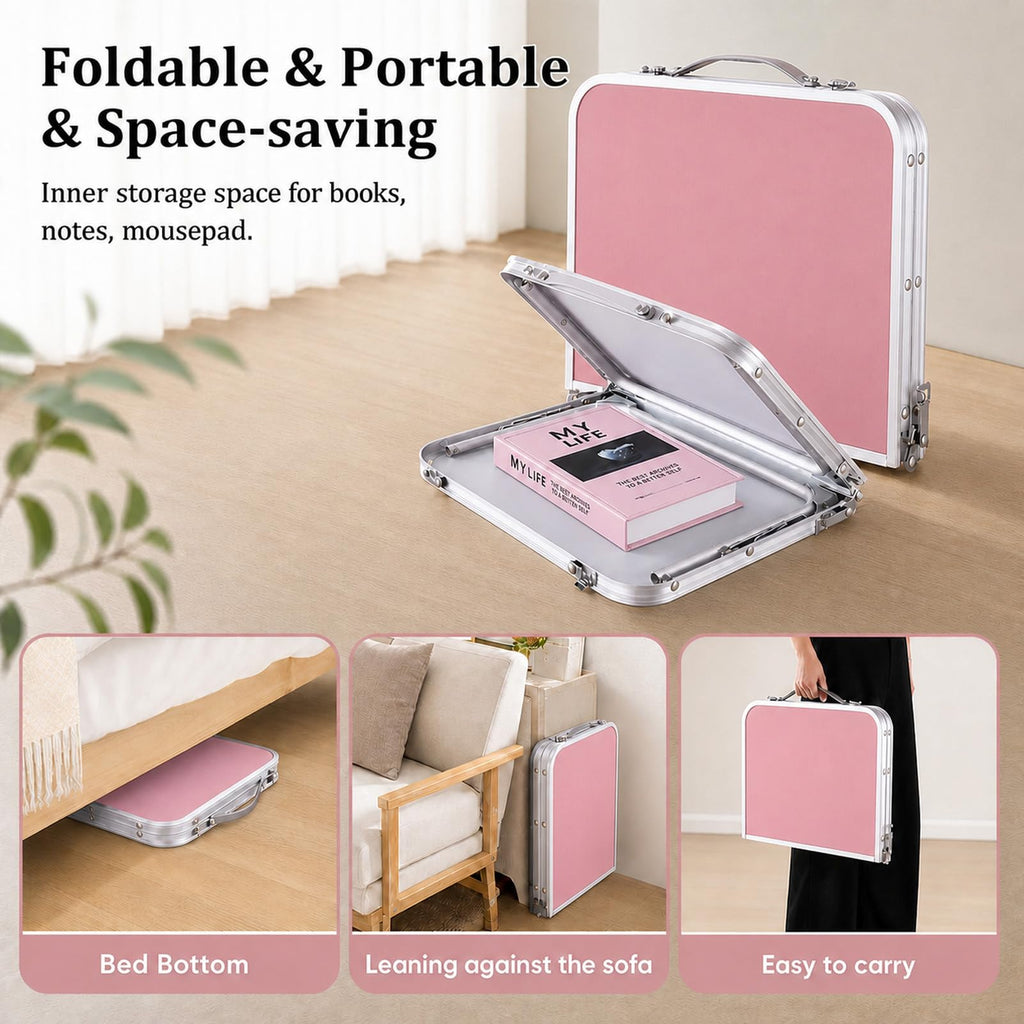 Foldable Laptop Desk with Hidden Storage C368641