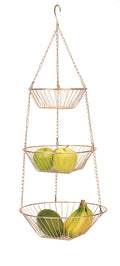 3-Tier Copper Wire Hanging Baskets G651