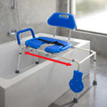 Blue Padded Shower Chair with Cut Out Seat and Safety Belt V5104