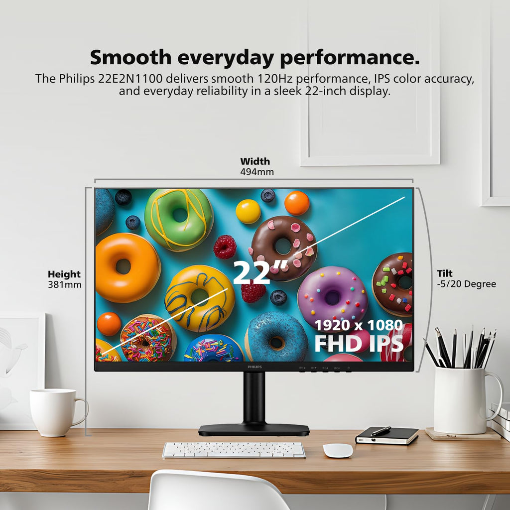 22 Inch FHD 120Hz IPS Computer Monitor U5453