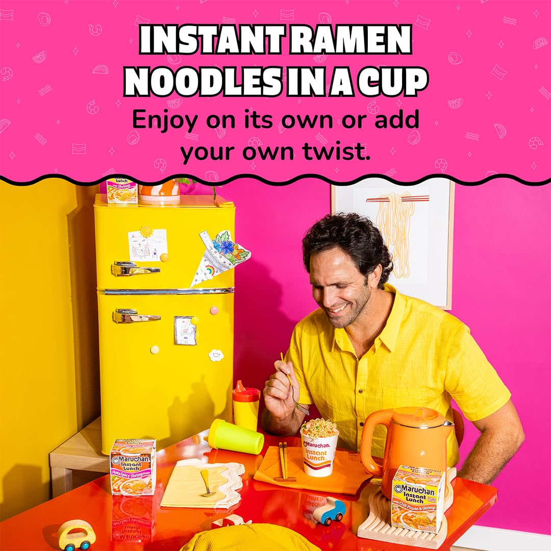 Instant Lunch Ramen Noodles Chili Piquin & Shrimp 2.25 Oz 12 Pack J9721